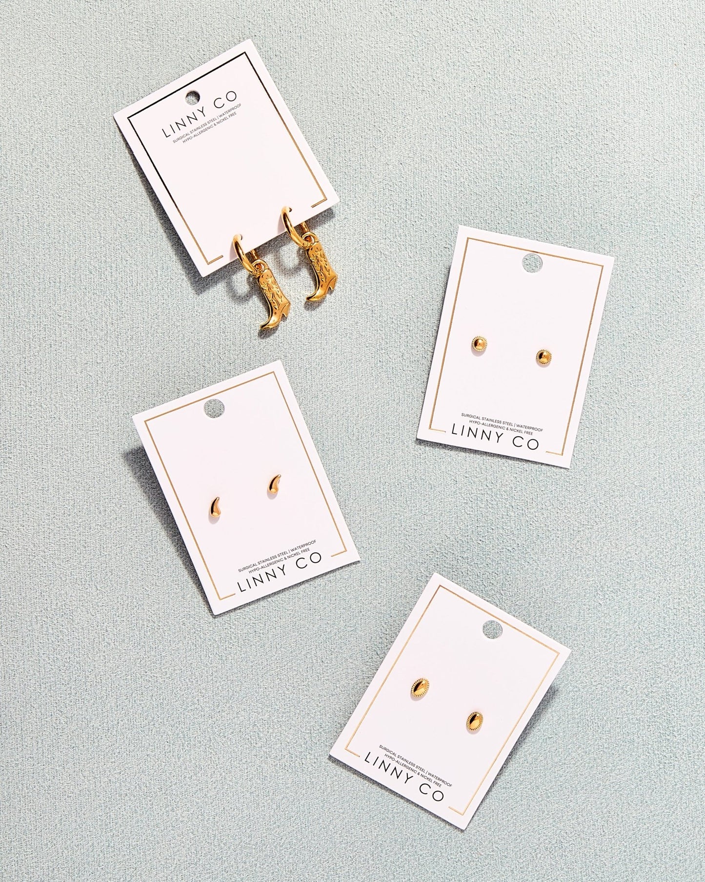 Screwback Stud Earrings - Emma Gold - Shop LINNY CO