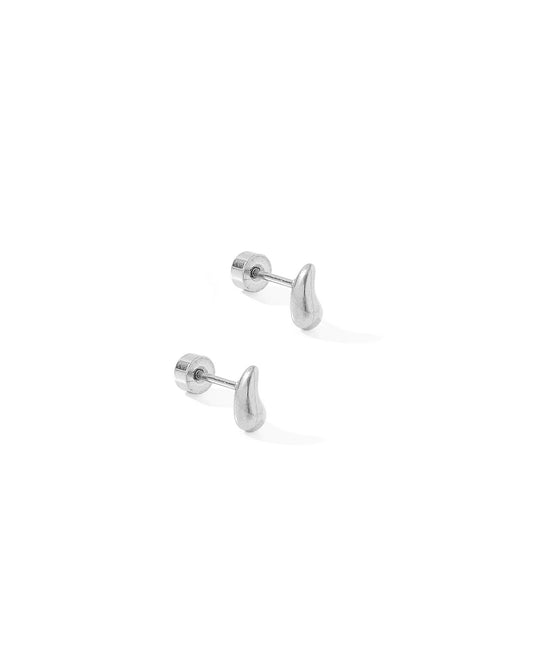 Screwback Stud Earrings - Emma Silver - Shop LINNY CO