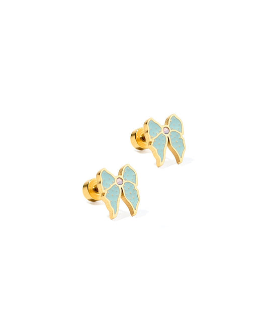 Screwback Stud Earrings - Finley Bow - Shop LINNY CO