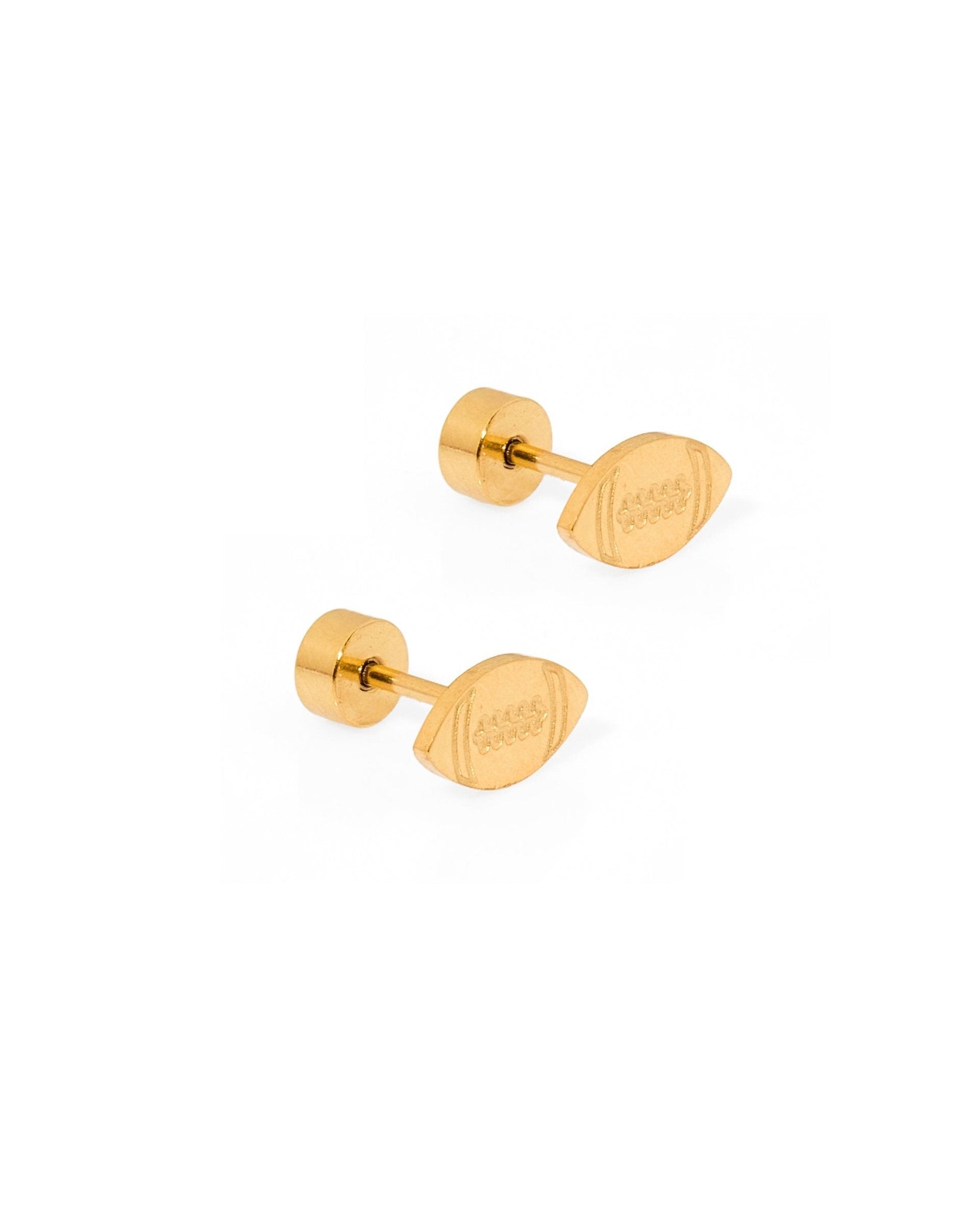 Screwback Stud Earrings - Football - Shop LINNY CO