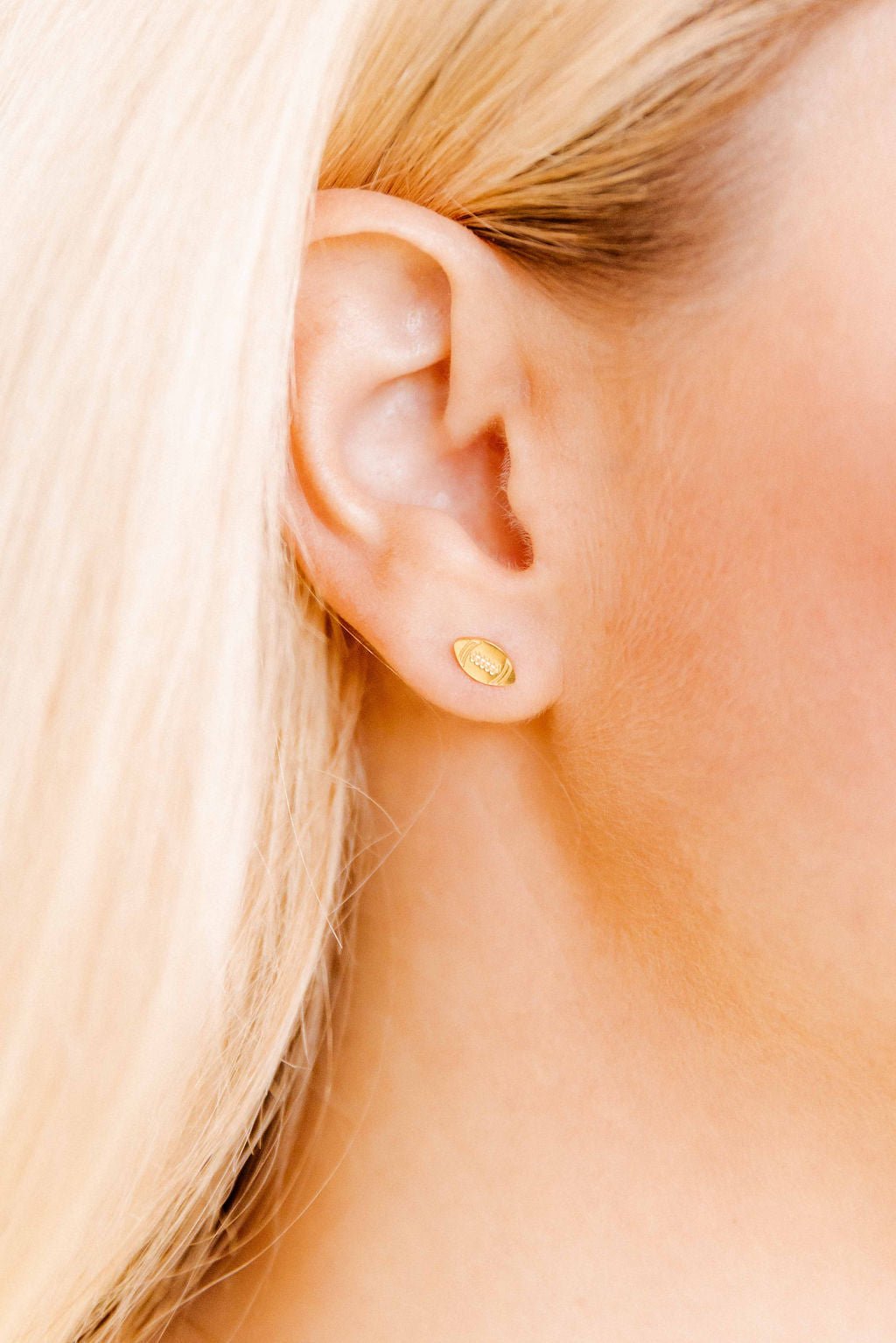 Screwback Stud Earrings - Football - Shop LINNY CO