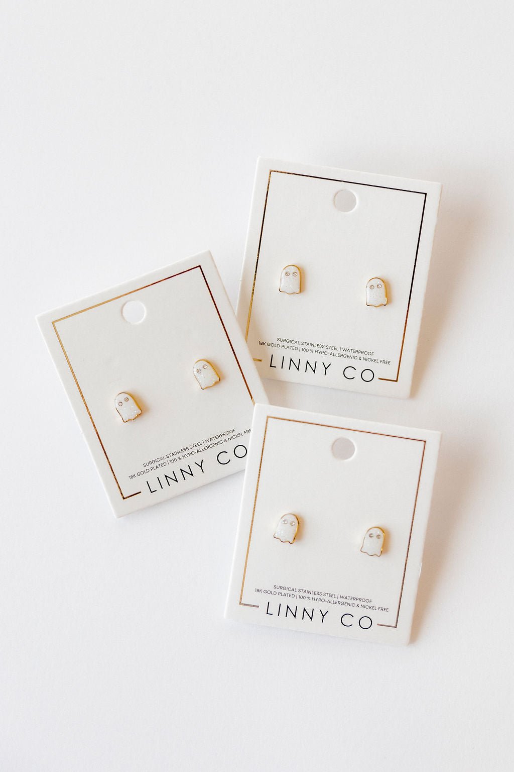 Screwback Stud Earrings - Ghost - Shop LINNY CO