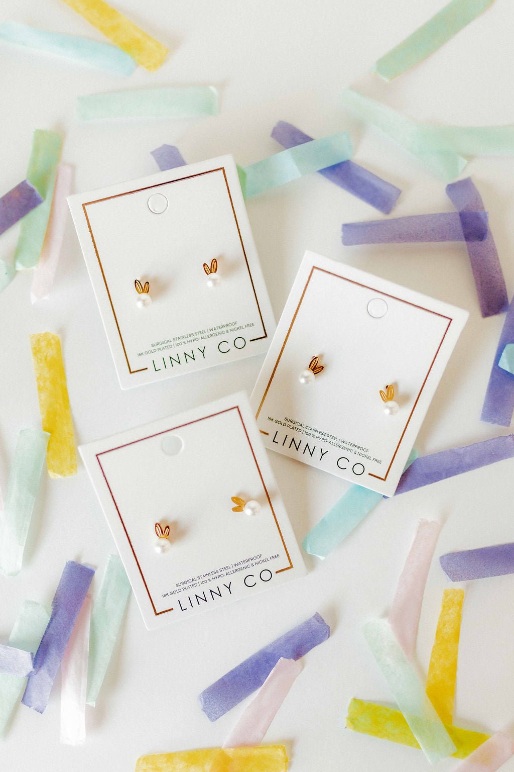 Screwback Stud Earrings - Heidi Pearl Bunny - Shop LINNY CO