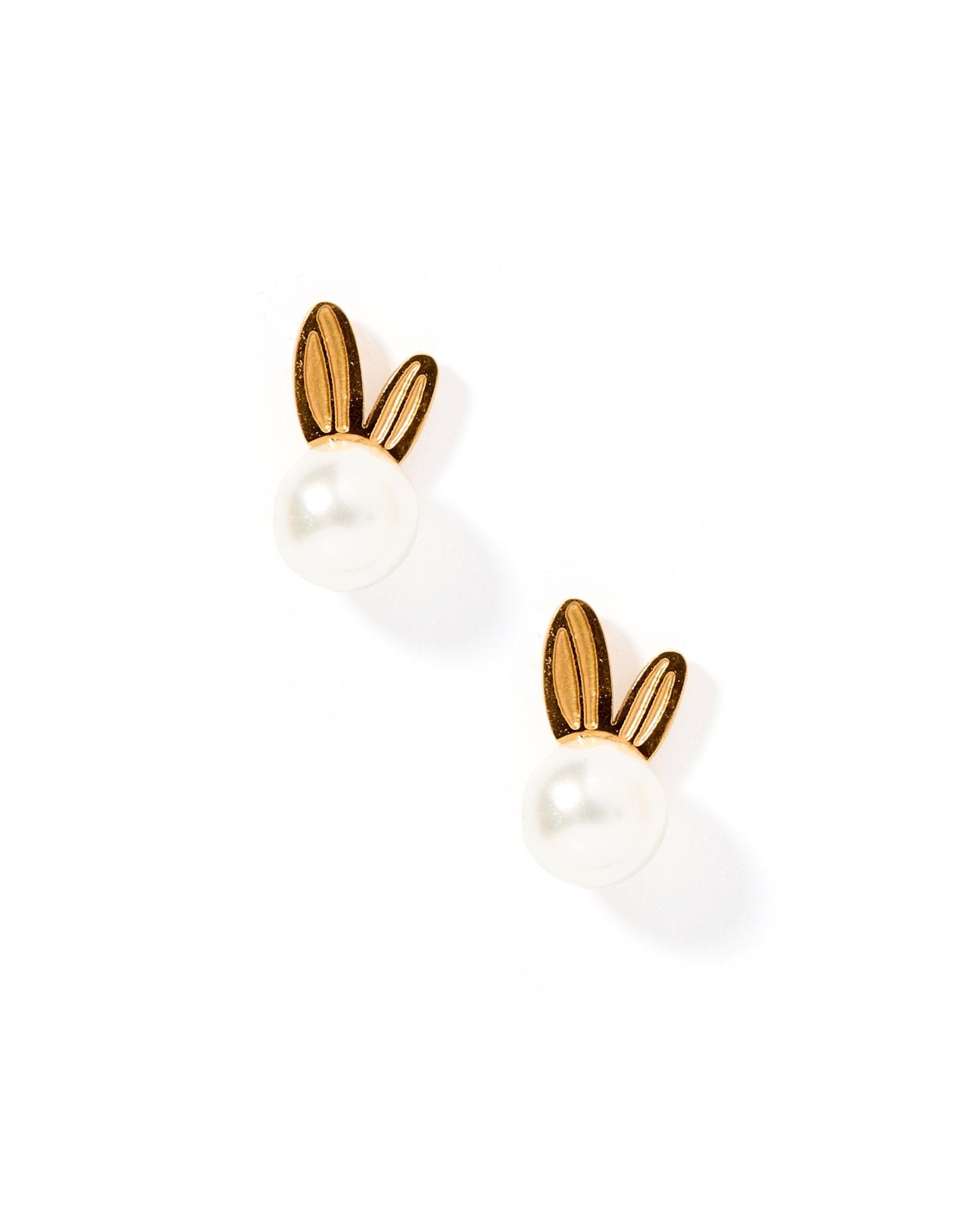 Screwback Stud Earrings - Heidi Pearl Bunny - Shop LINNY CO