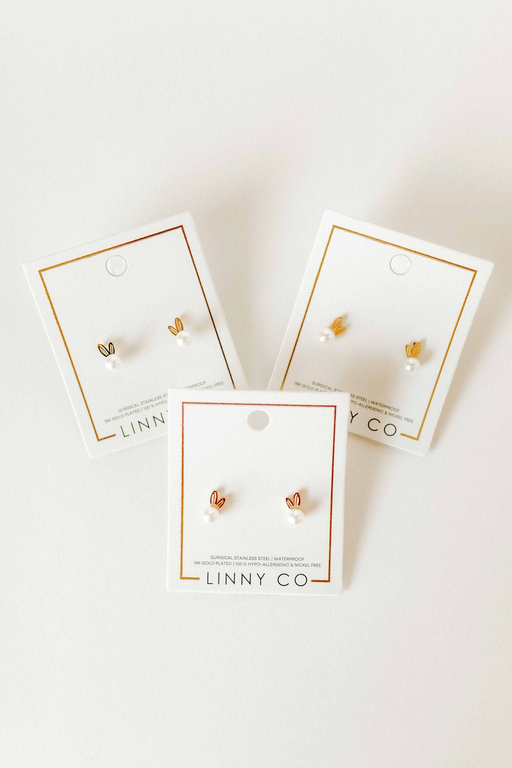 Screwback Stud Earrings - Heidi Pearl Bunny - Shop LINNY CO