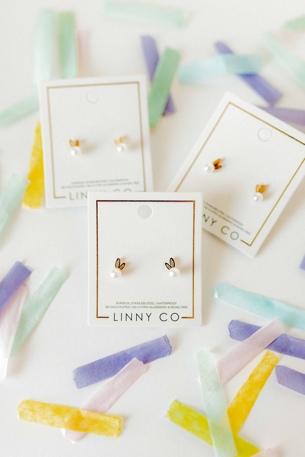 Screwback Stud Earrings - Heidi Pearl Bunny - Shop LINNY CO
