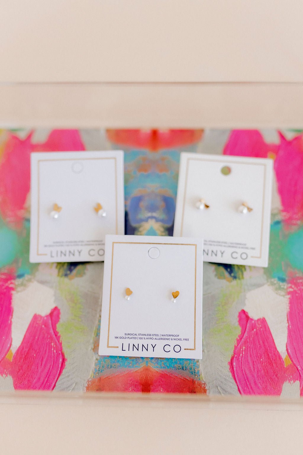 Screwback Stud Earrings - Heidi Pearl Bunny - Shop LINNY CO