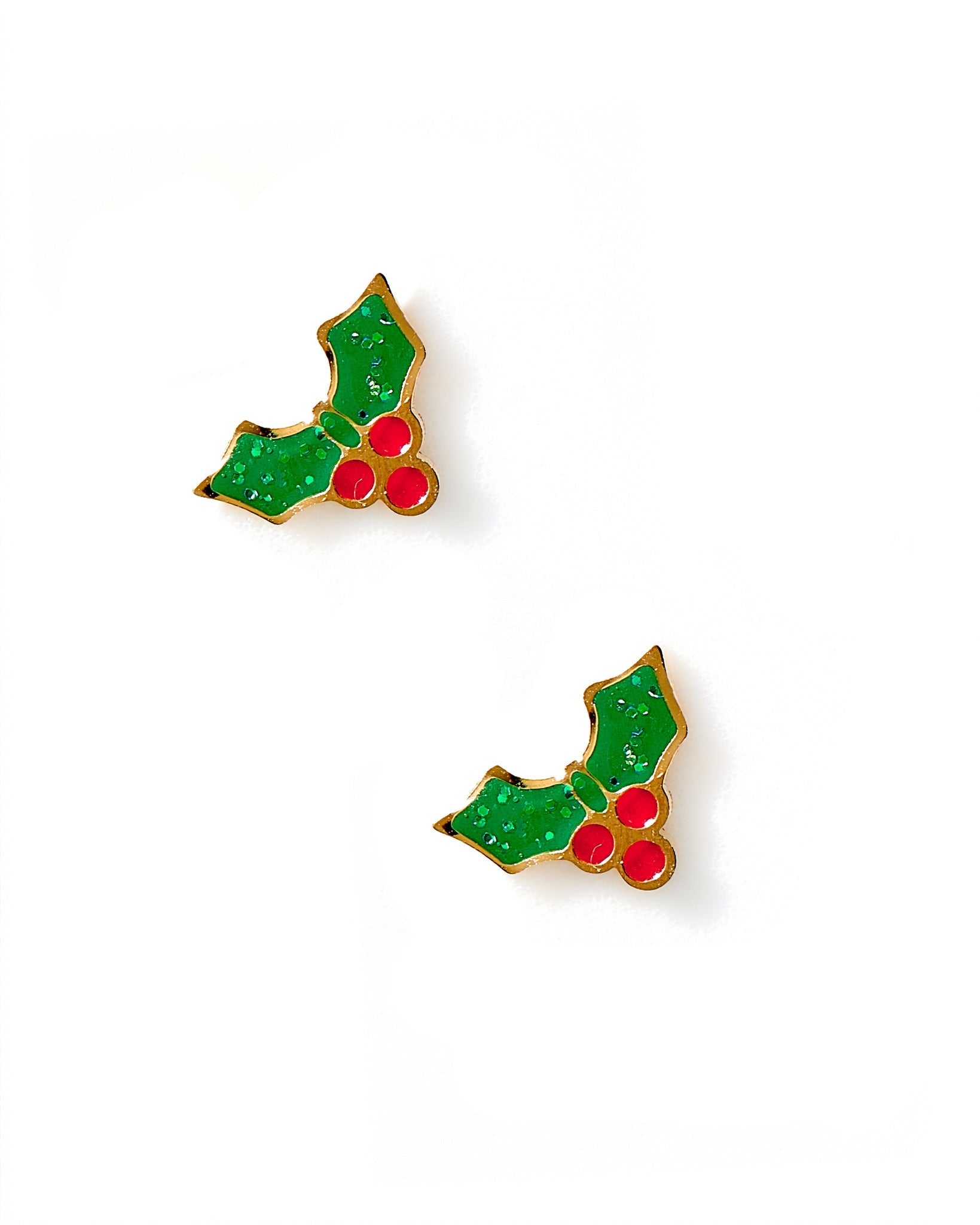Screwback Stud Earrings - Holly Berry - Shop LINNY CO