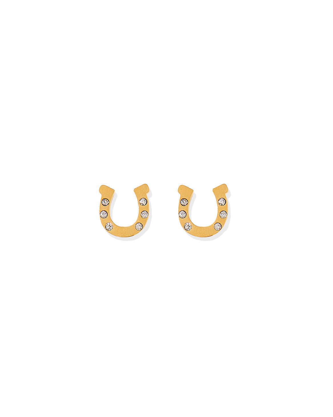 Screwback Stud Earrings - Horseshoe Gold - Shop LINNY CO