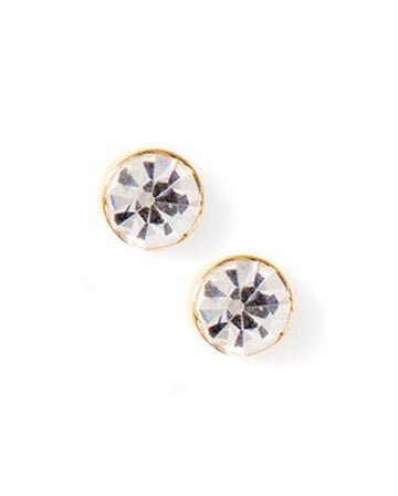 Screwback Stud Earrings - Juliet Clear 5mm - Shop LINNY CO