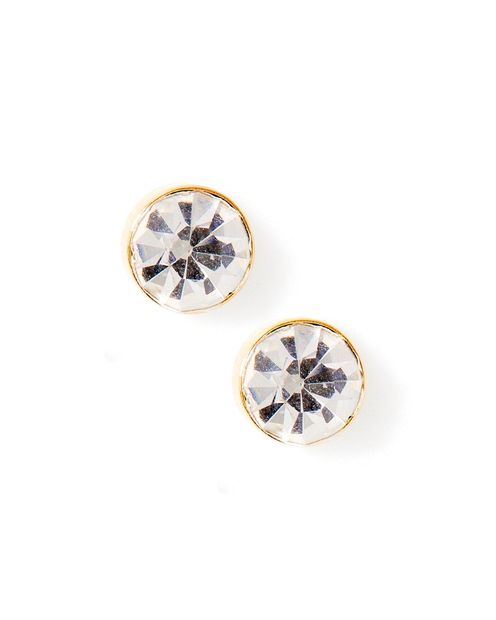 Screwback Stud Earrings - Juliet Clear 8mm - Shop LINNY CO