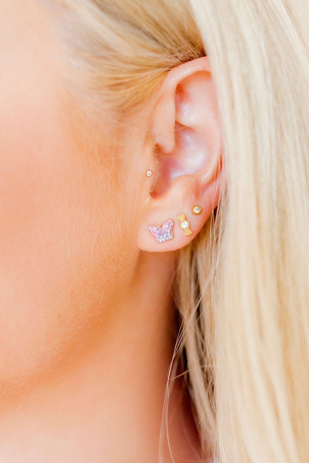 Screwback Stud Earrings - Kate Candy Gold - Shop LINNY CO
