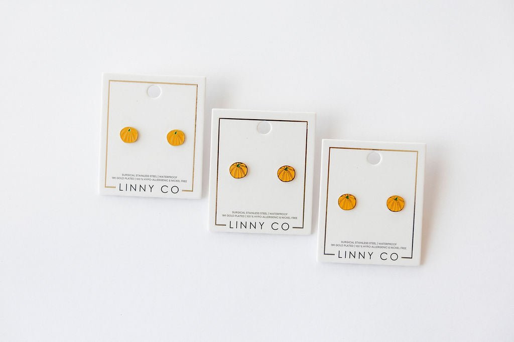 Screwback Stud Earrings - Knox Pumpkin - Shop LINNY CO