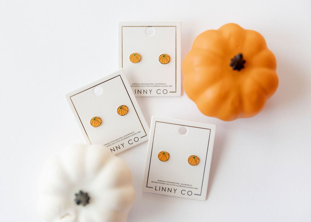 Screwback Stud Earrings - Knox Pumpkin - Shop LINNY CO