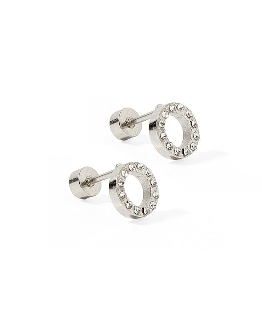 Screwback Stud Earrings - Lainey Silver - Shop LINNY CO