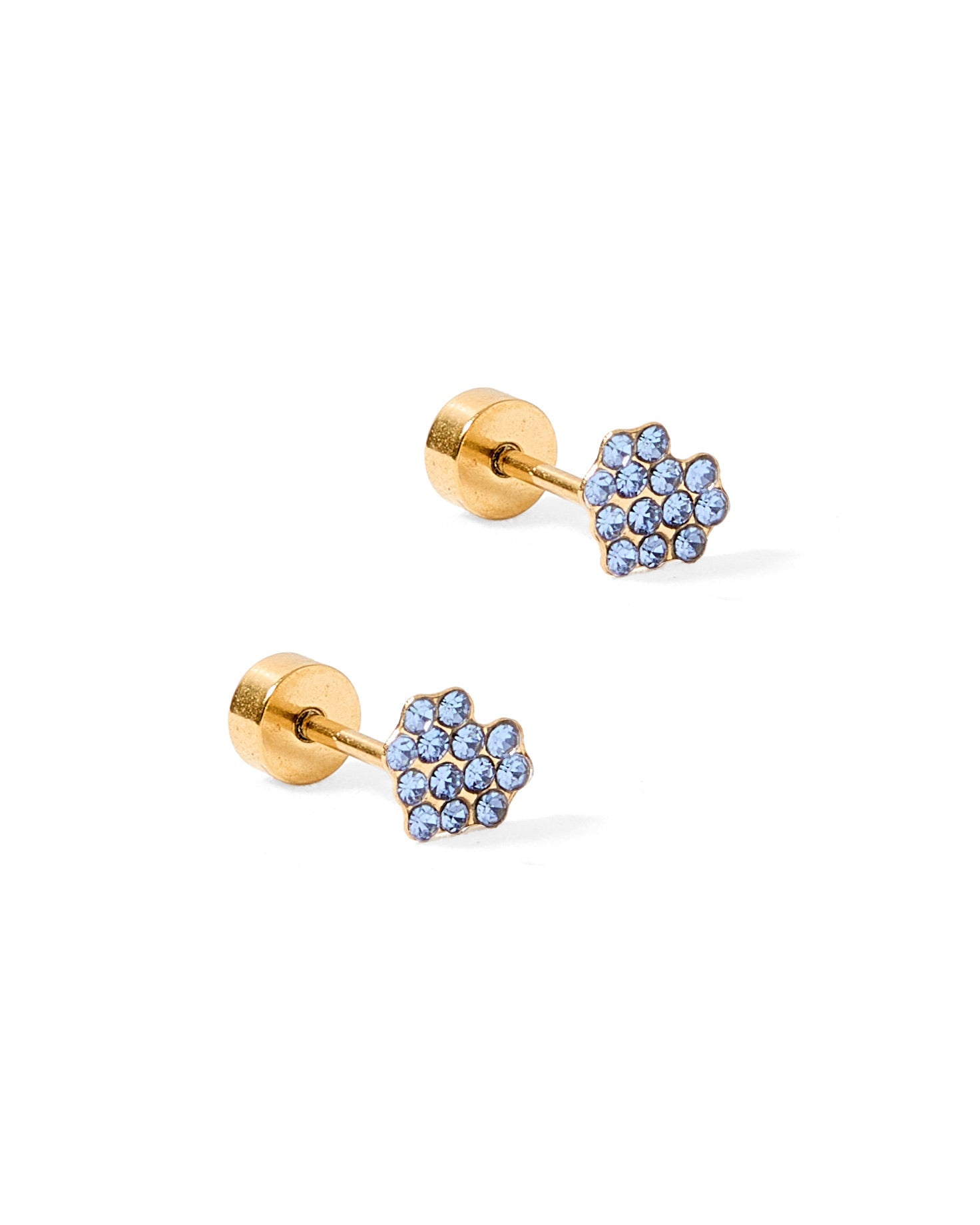 Screwback Stud Earrings - Leo Blue - Shop LINNY CO