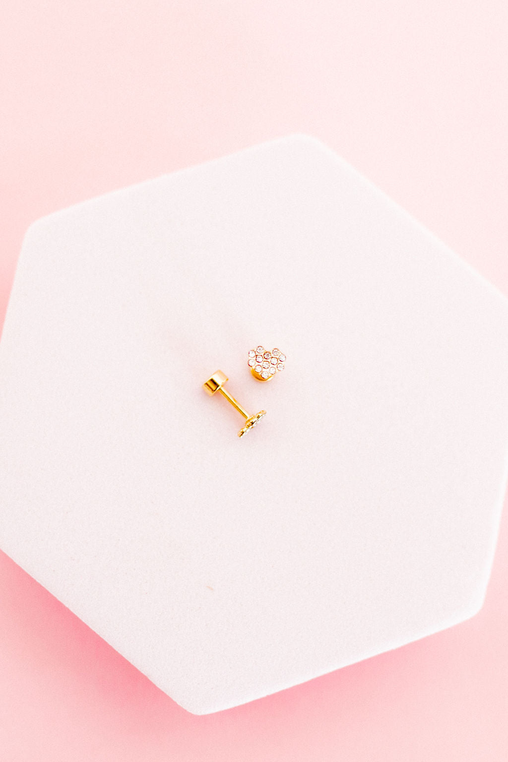 Screwback Stud Earrings - Leo Clear - Shop LINNY CO