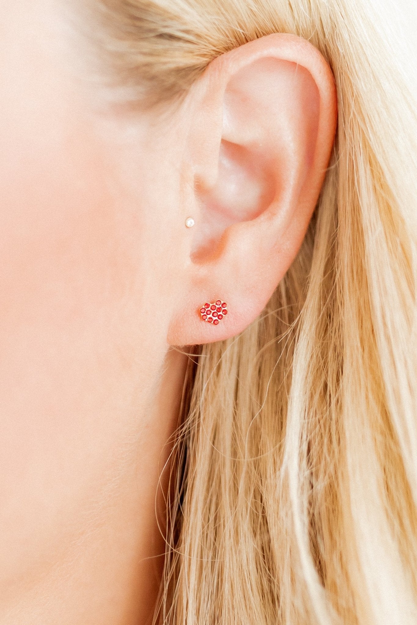 Screwback Stud Earrings - Leo Red - Shop LINNY CO