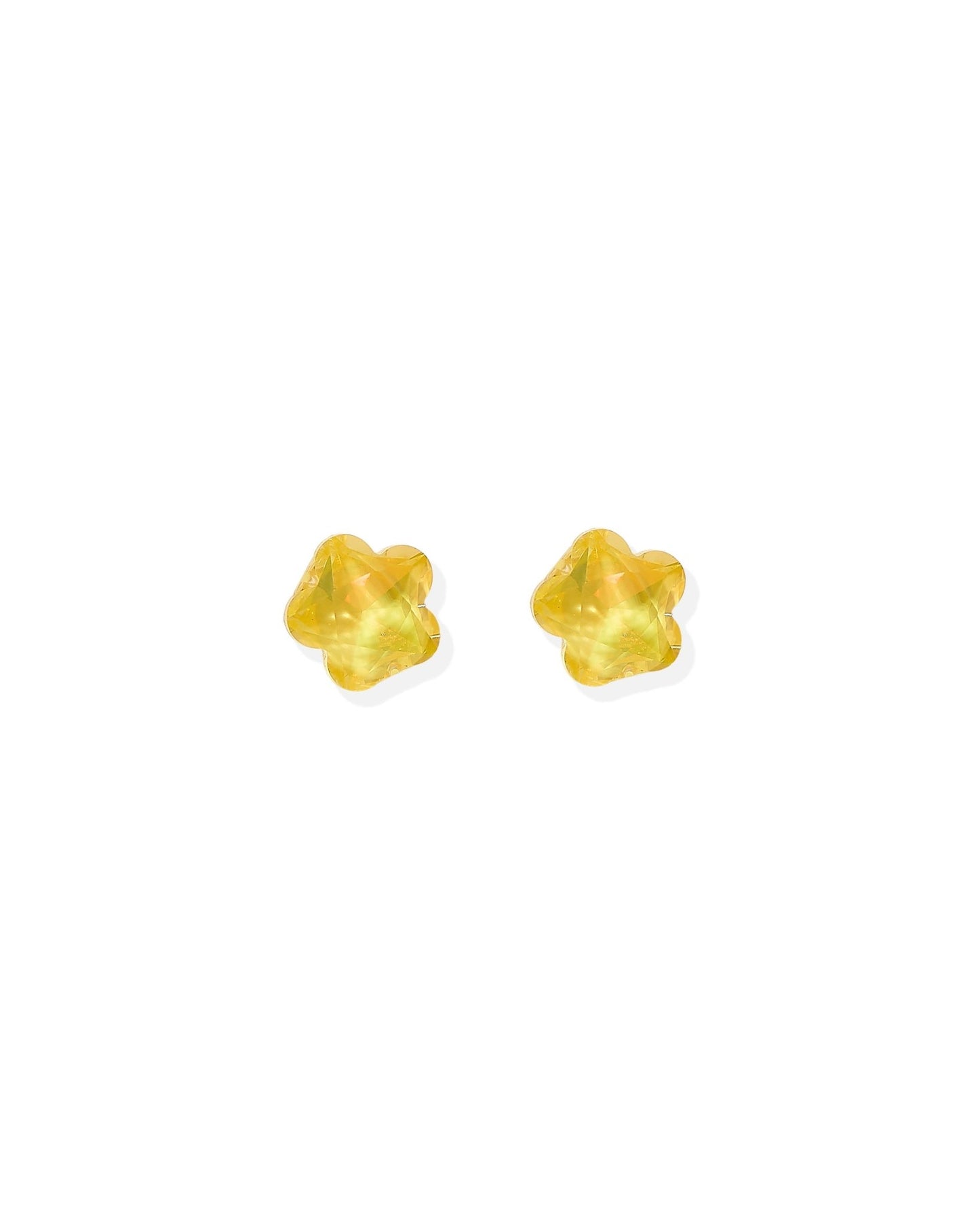 Screwback Stud Earrings Lux - Candy Star Sunshine Yellow - Shop LINNY CO