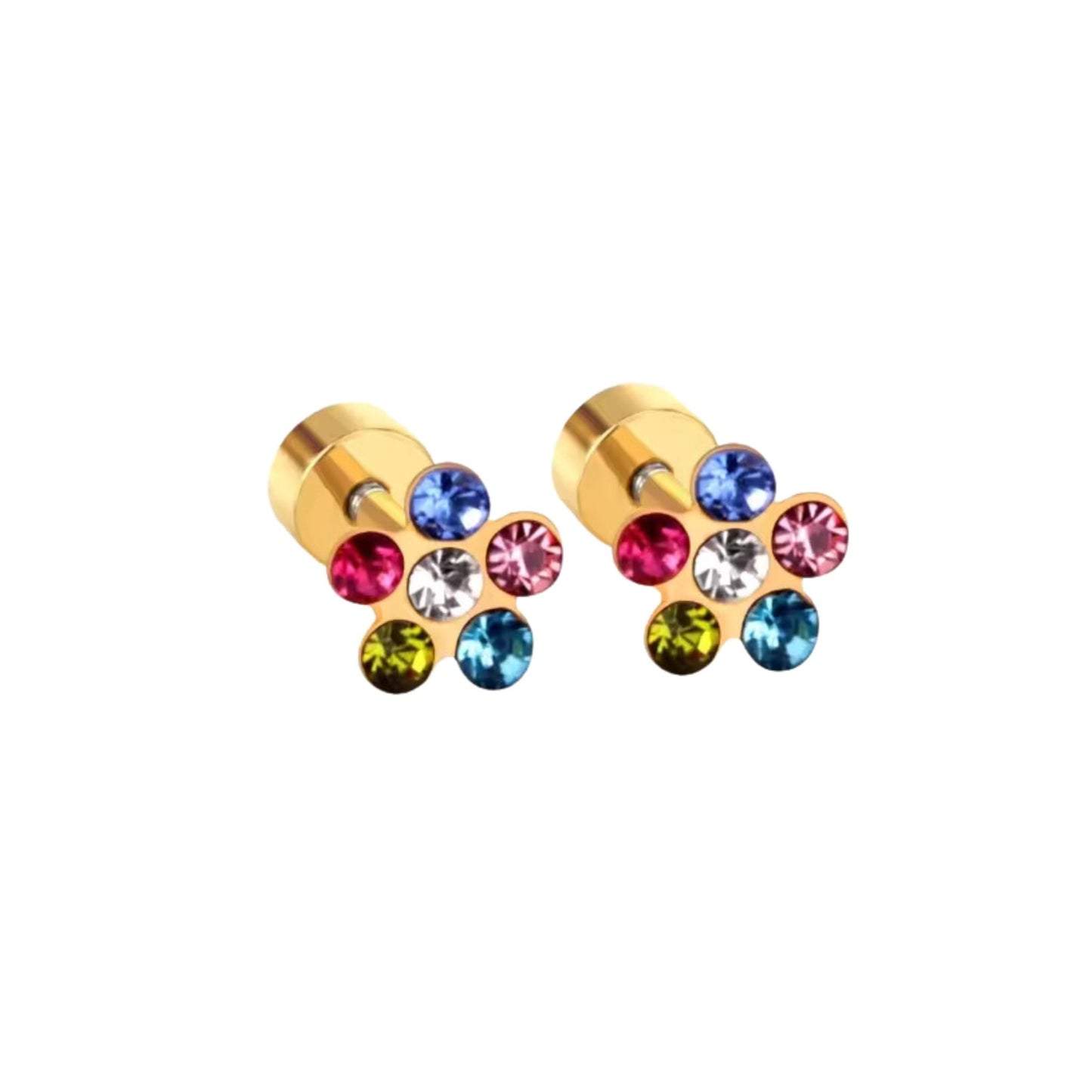 Screwback Stud Earrings - Lyla Multi - Shop LINNY CO