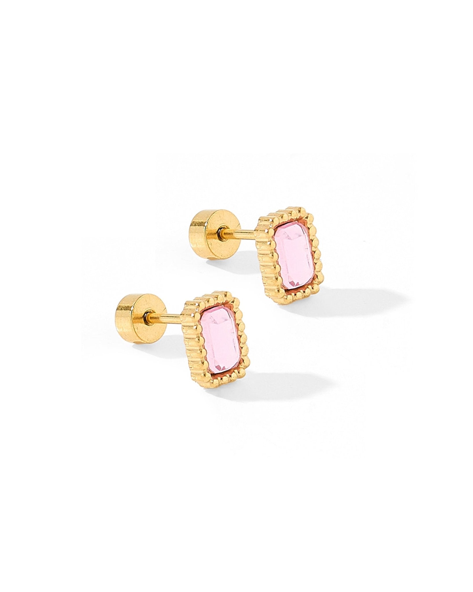 Screwback Stud Earrings - Madison Pink - Shop LINNY CO