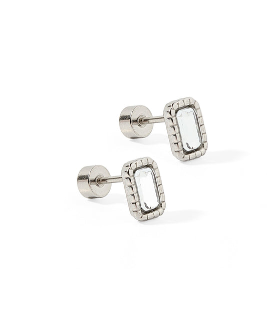 Screwback Stud Earrings - Madison Silver - Shop LINNY CO