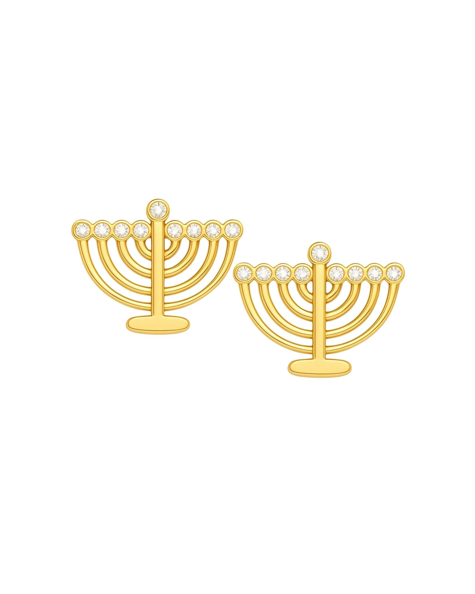 Screwback Stud Earrings - Menorah - Shop LINNY CO