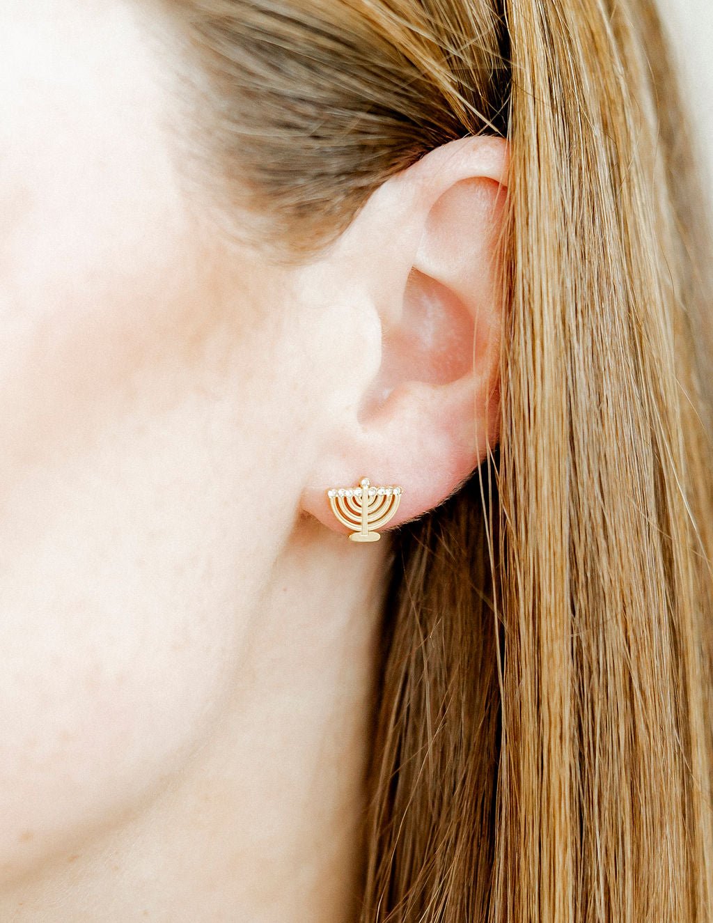 Screwback Stud Earrings - Menorah - Shop LINNY CO