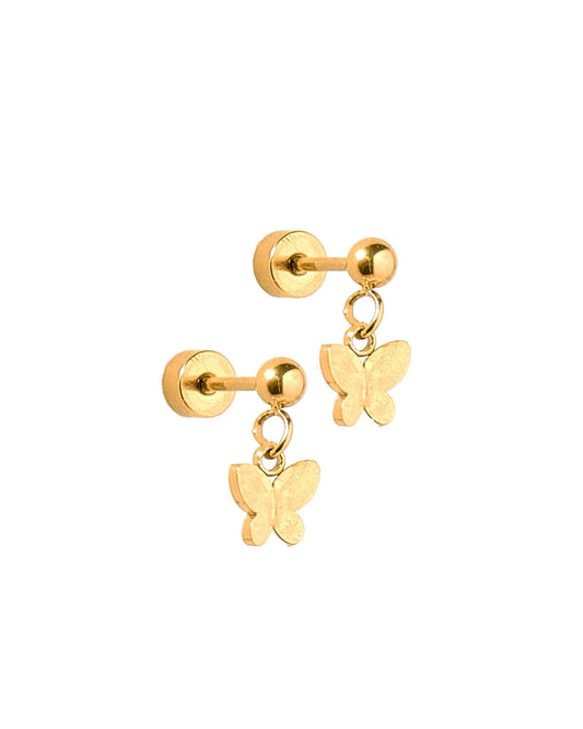 Screwback Stud Earrings - Millie Butterfly - Shop LINNY CO