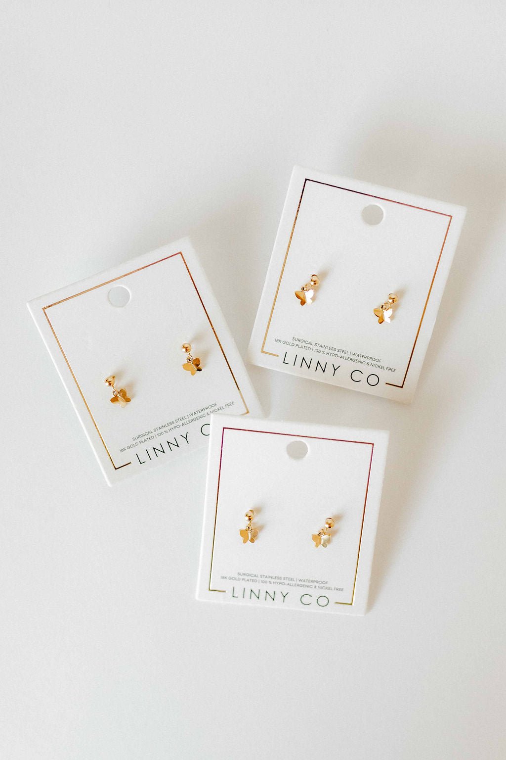 Screwback Stud Earrings - Millie Butterfly - Shop LINNY CO