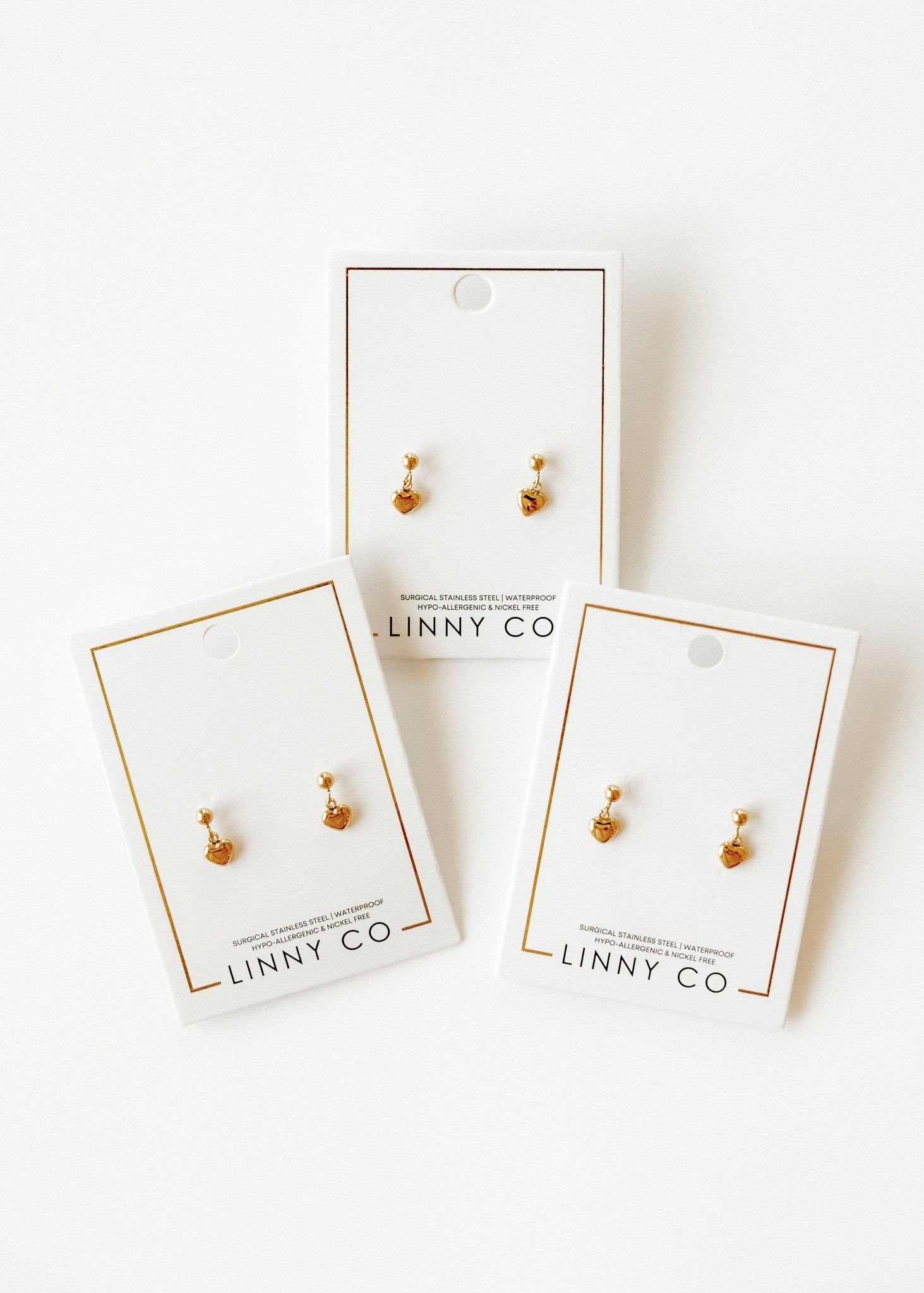 Screwback Stud Earrings - Millie Heart - Shop LINNY CO