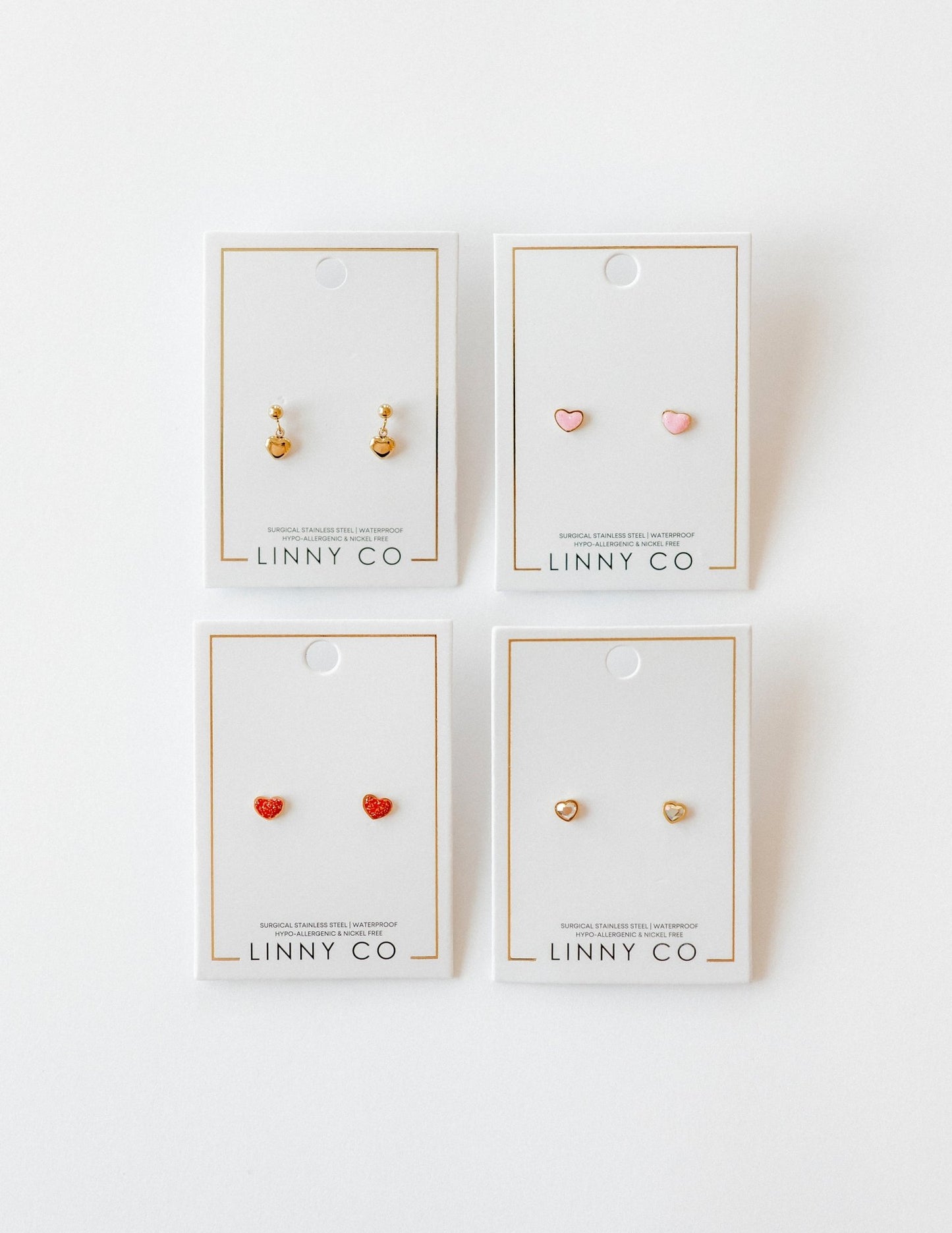 Screwback Stud Earrings - Millie Heart - Shop LINNY CO