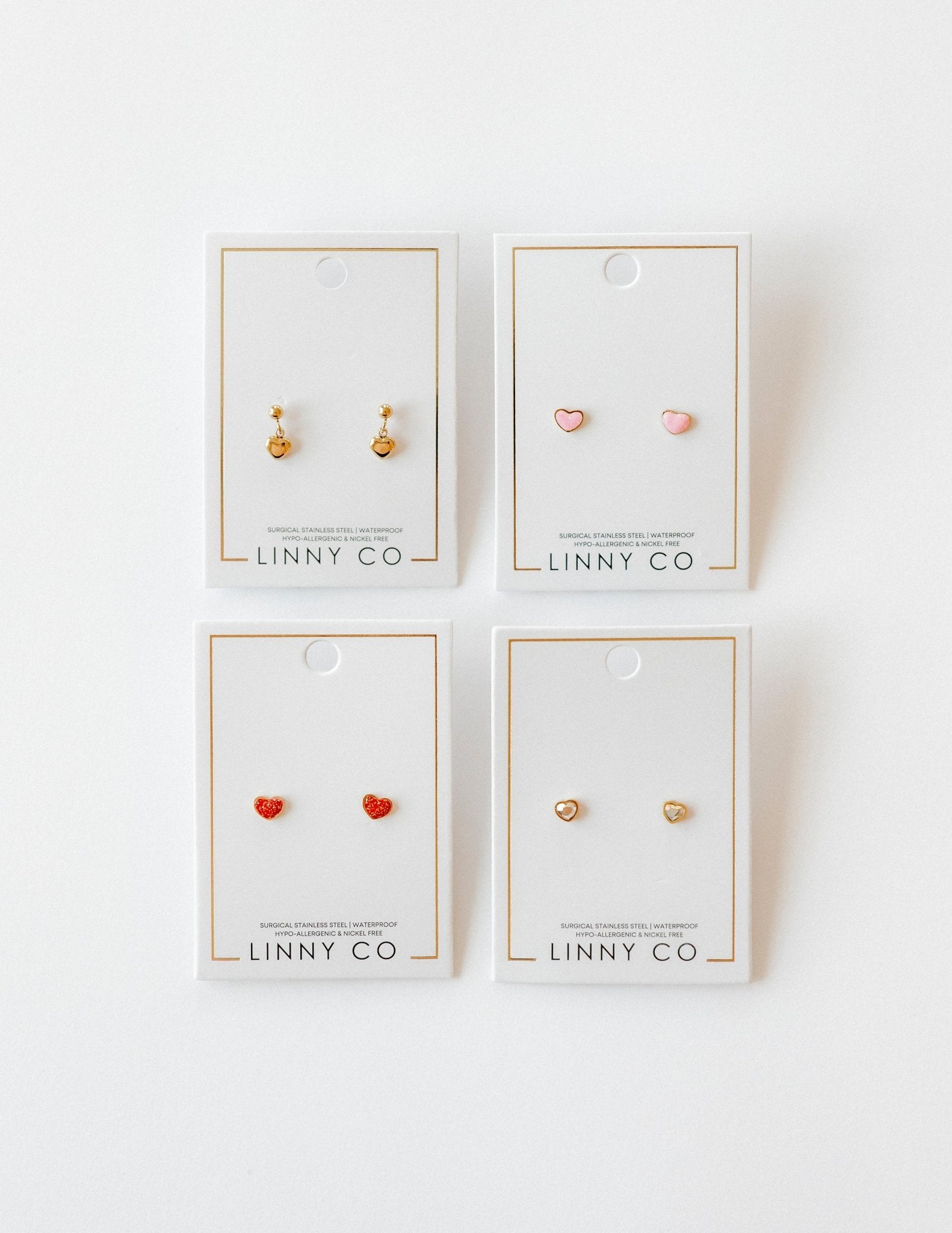 Screwback Stud Earrings - Millie Heart - Shop LINNY CO
