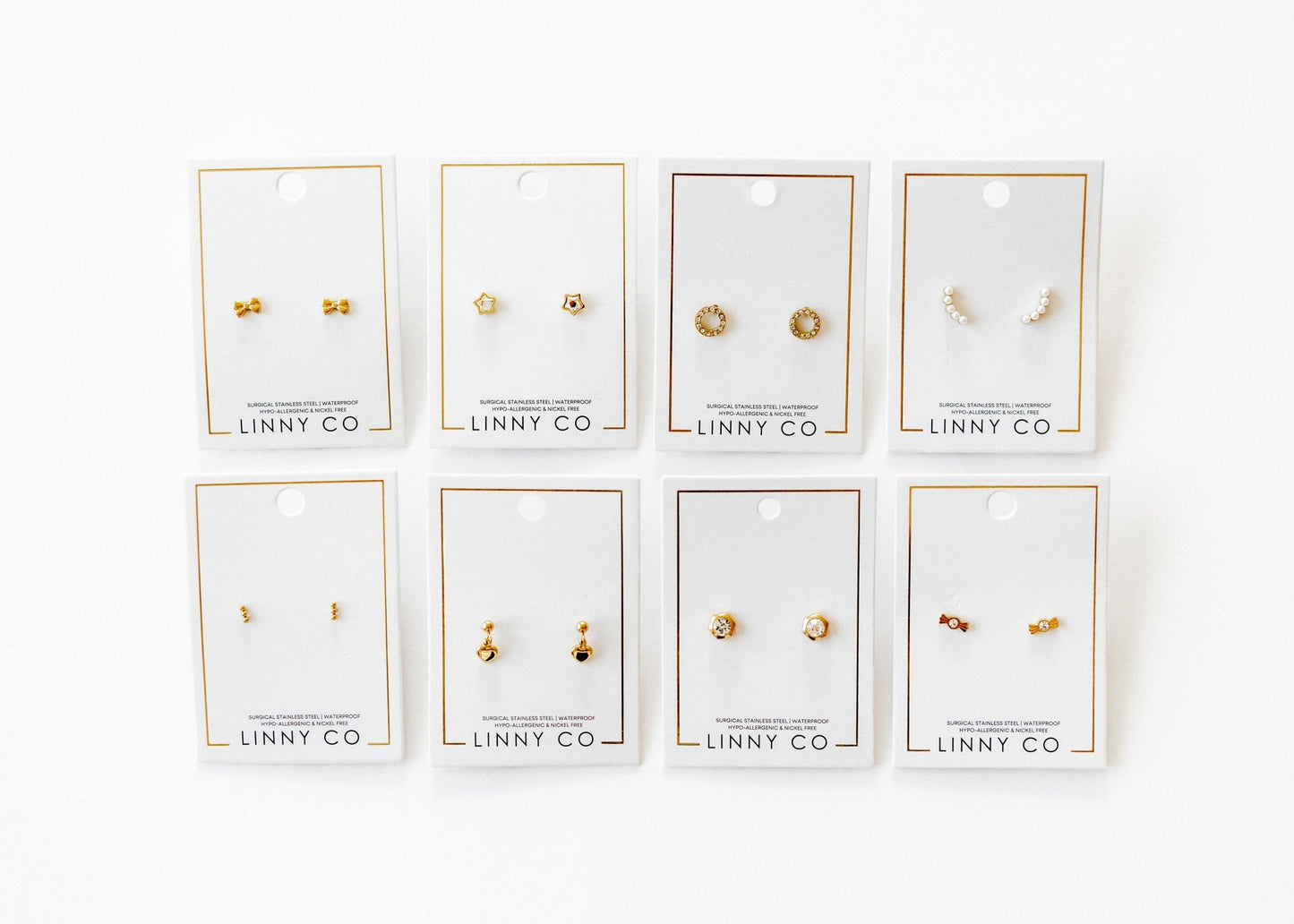 Screwback Stud Earrings - Millie Heart - Shop LINNY CO