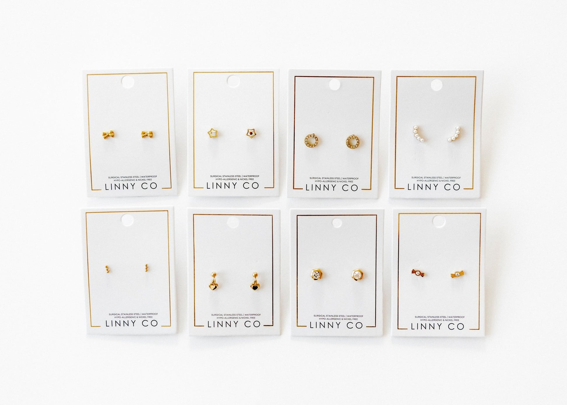 Screwback Stud Earrings - Millie Heart - Shop LINNY CO