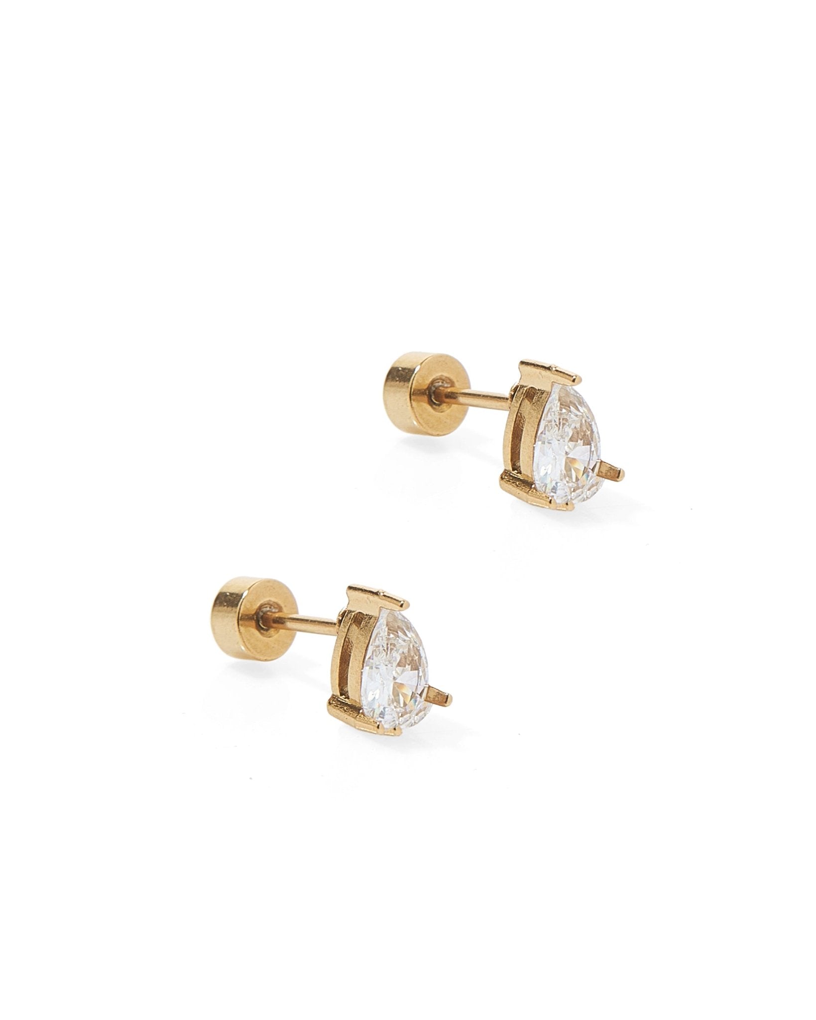 Screwback Stud Earrings - Paige Pear - Shop LINNY CO