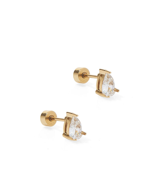 Screwback Stud Earrings - Paige Pear - Shop LINNY CO