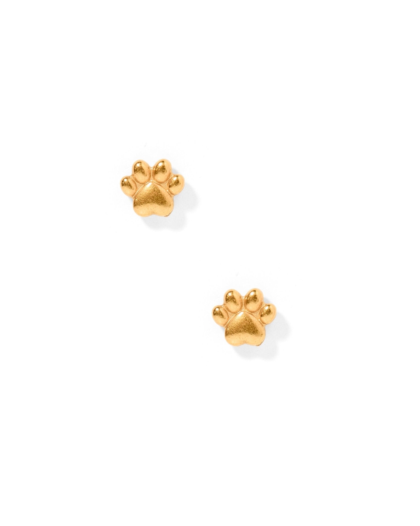 Screwback Stud Earrings - Paw Print - Shop LINNY CO