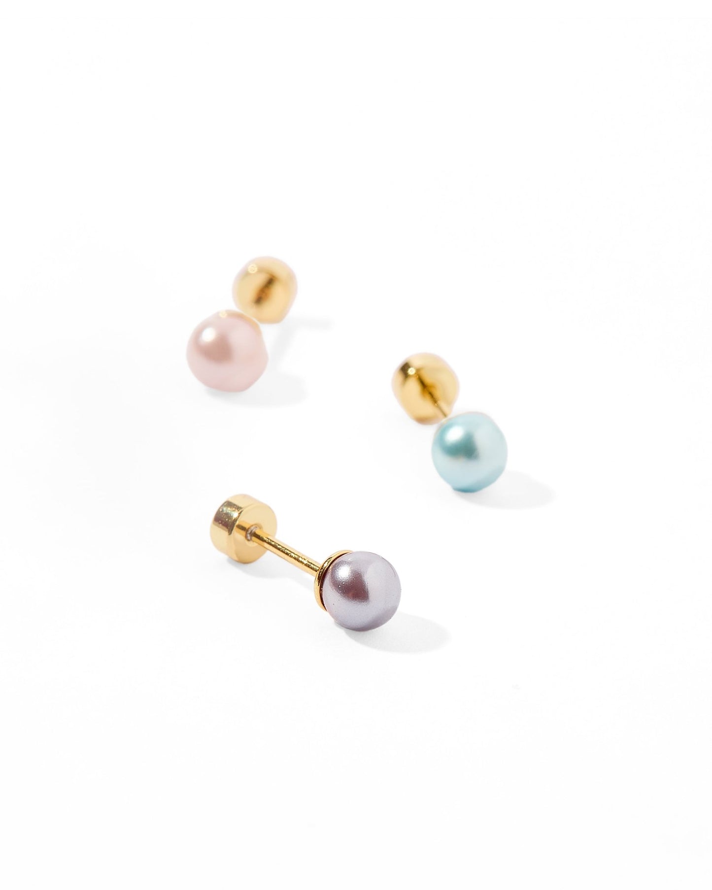 Screwback Stud Earrings - Payton Pearl Gray 5mm - Shop LINNY CO
