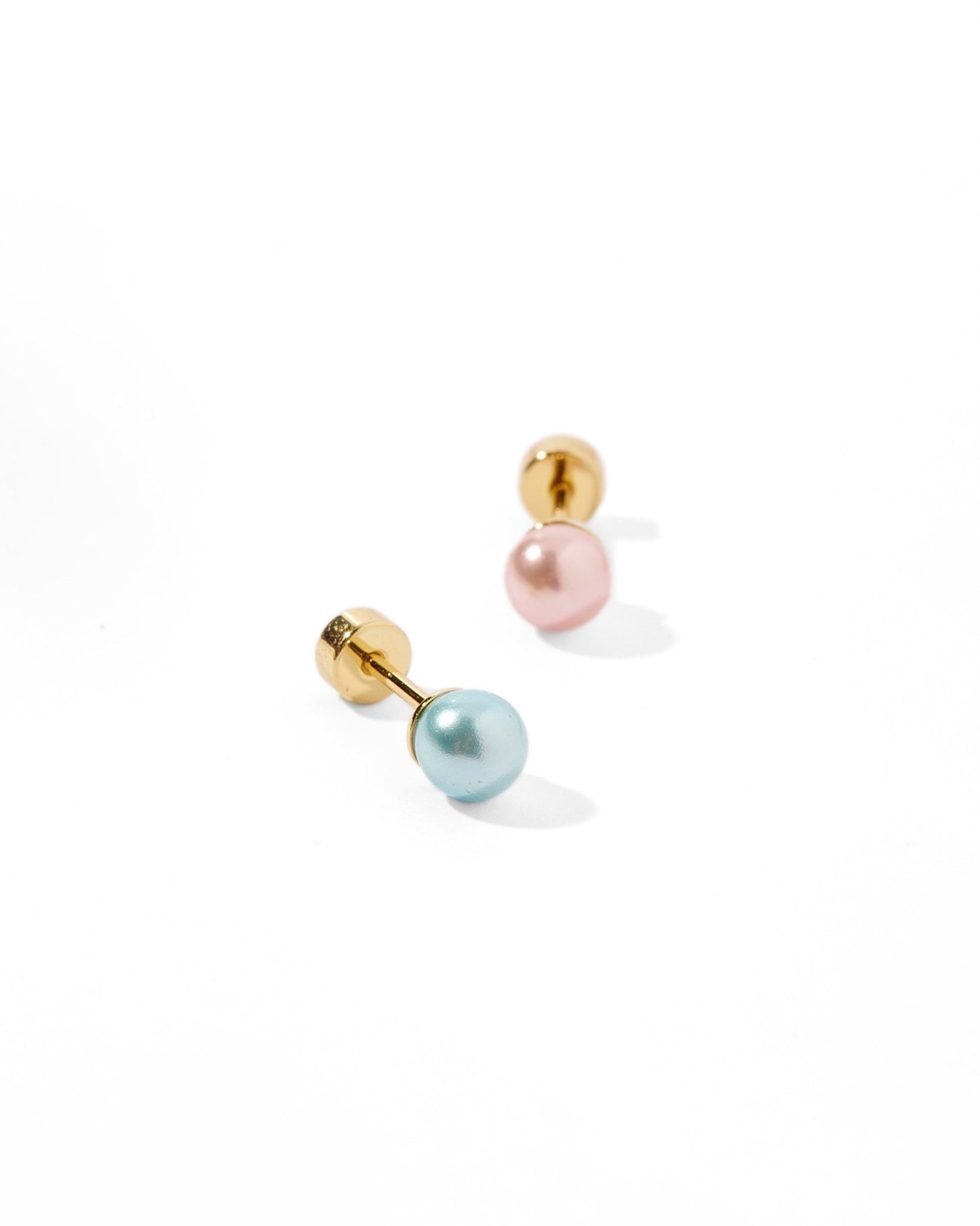 Screwback Stud Earrings - Payton Pearl Pink 5mm - Shop LINNY CO