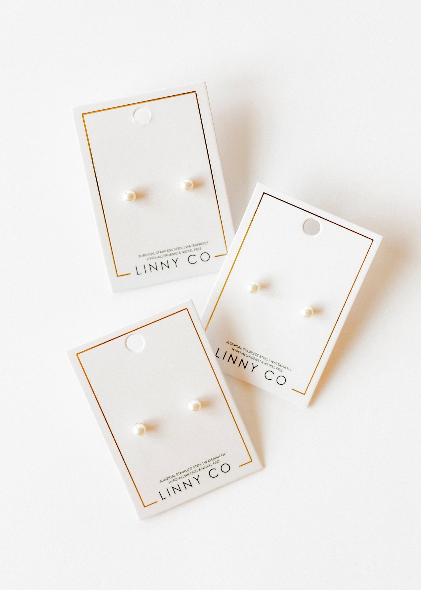 Screwback Stud Earrings - Payton Pearl White 5mm - Shop LINNY CO