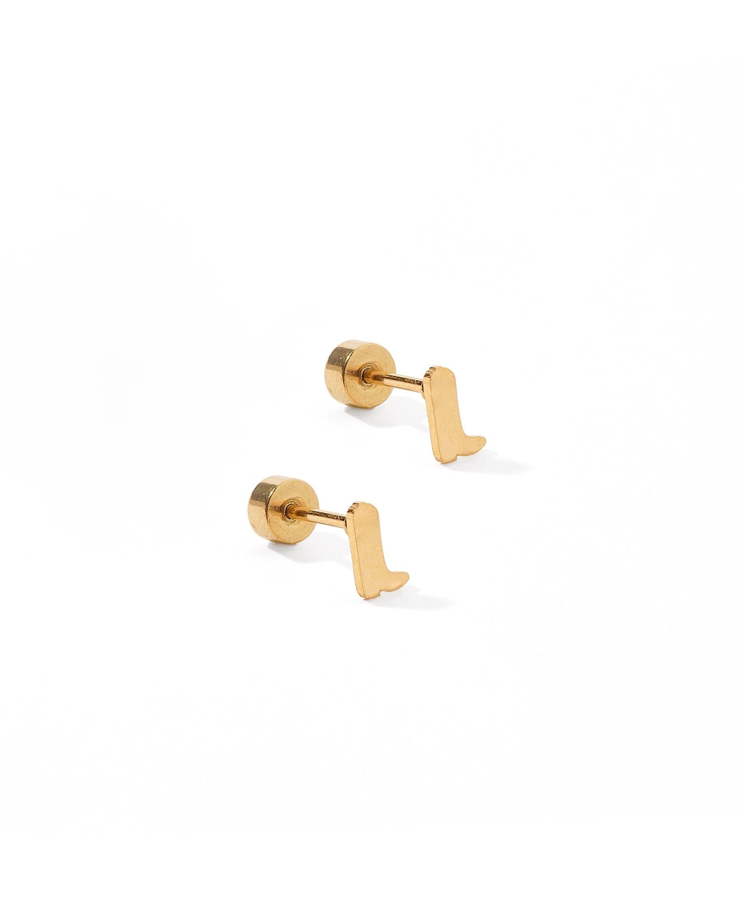 Screwback Stud Earrings - Petite Cowgirl Boot - Shop LINNY CO