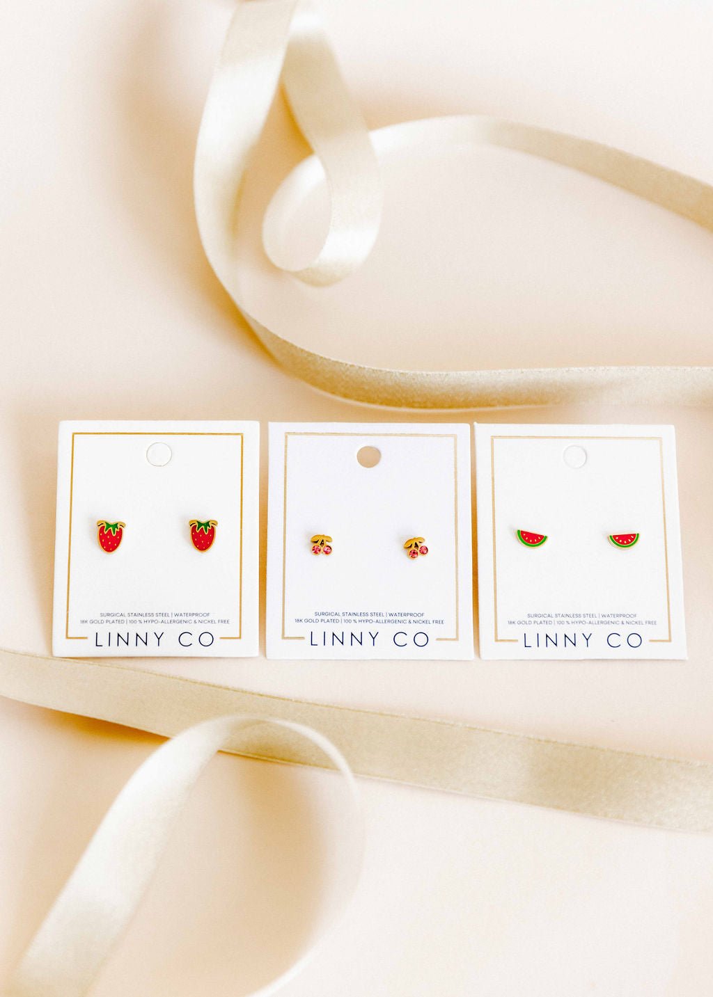 Screwback Stud Earrings - Pink Cherry - Shop LINNY CO