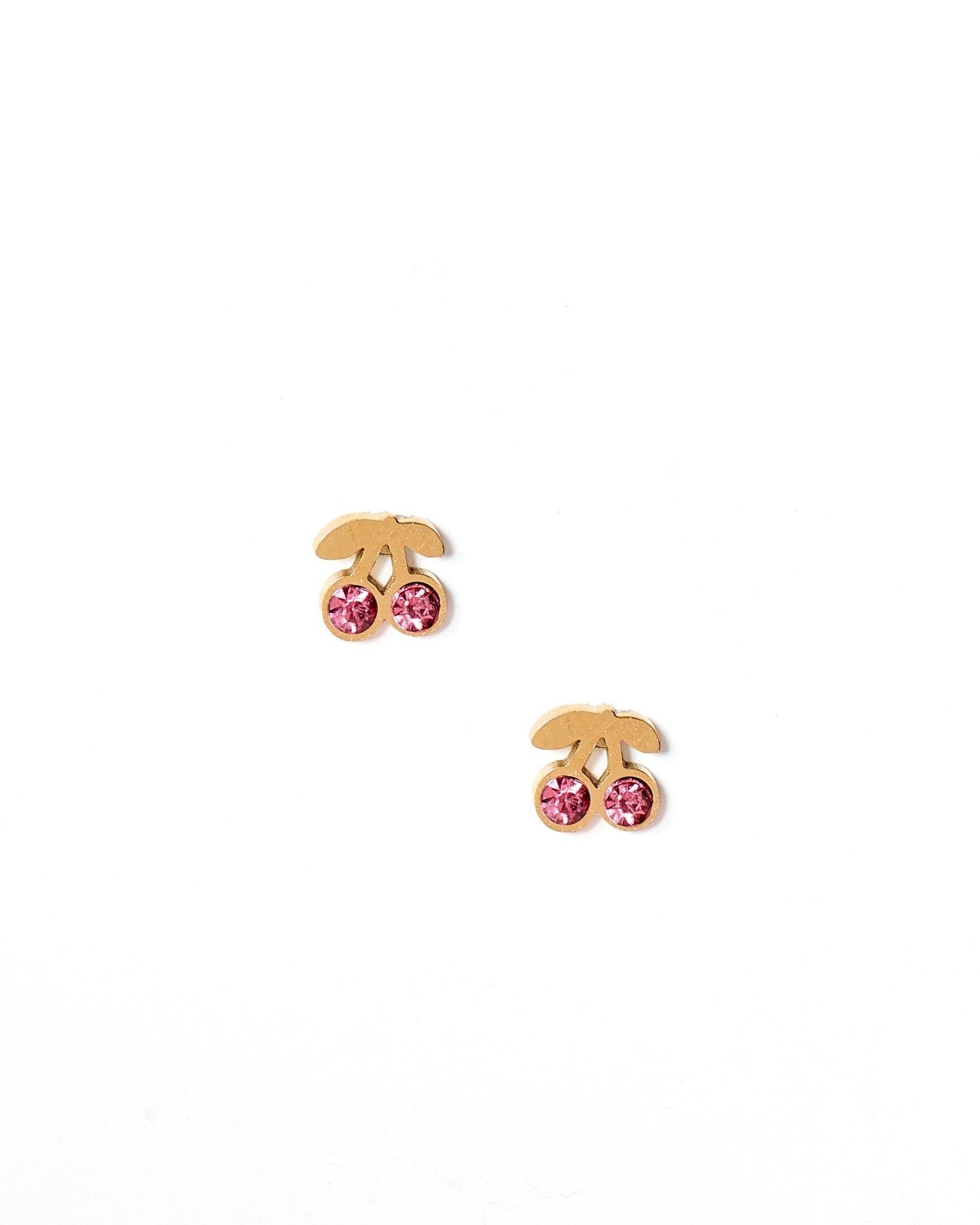 Screwback Stud Earrings - Pink Cherry - Shop LINNY CO