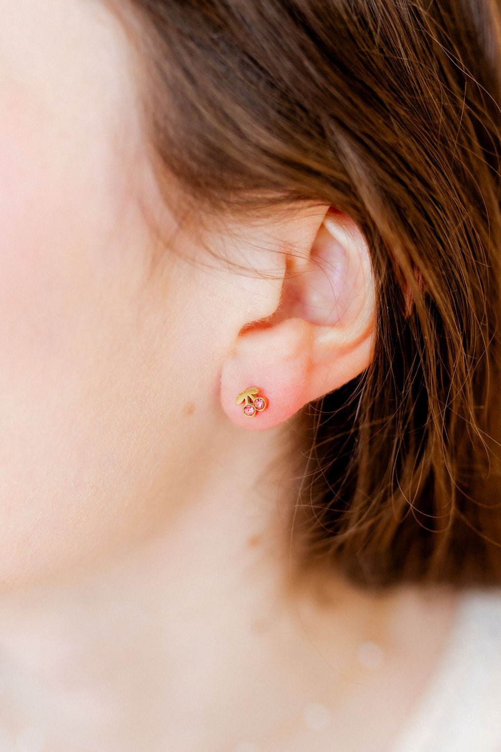 Screwback Stud Earrings - Pink Cherry - Shop LINNY CO