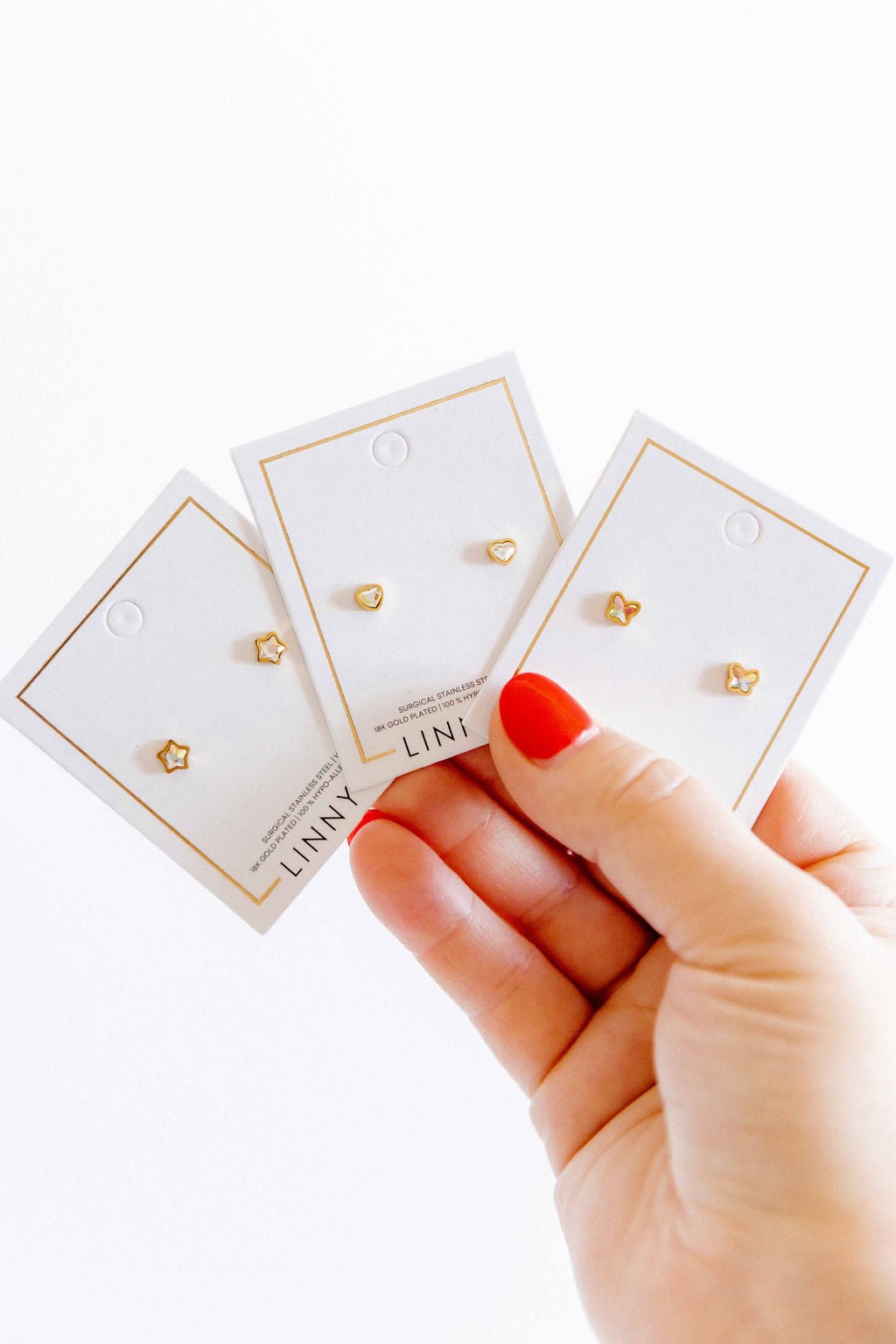 Screwback Stud Earrings - Polly Heart - Shop LINNY CO