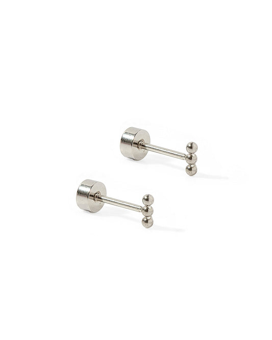 Screwback Stud Earrings - Tally Silver - Shop LINNY CO