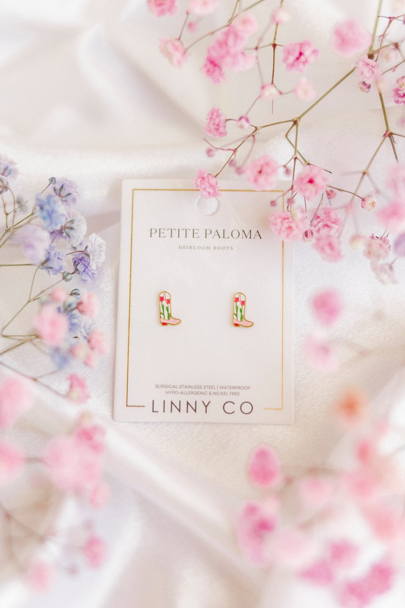 Screwback Stud Earrings - Tulip Cowgirl Boot PREORDER - Shop LINNY CO