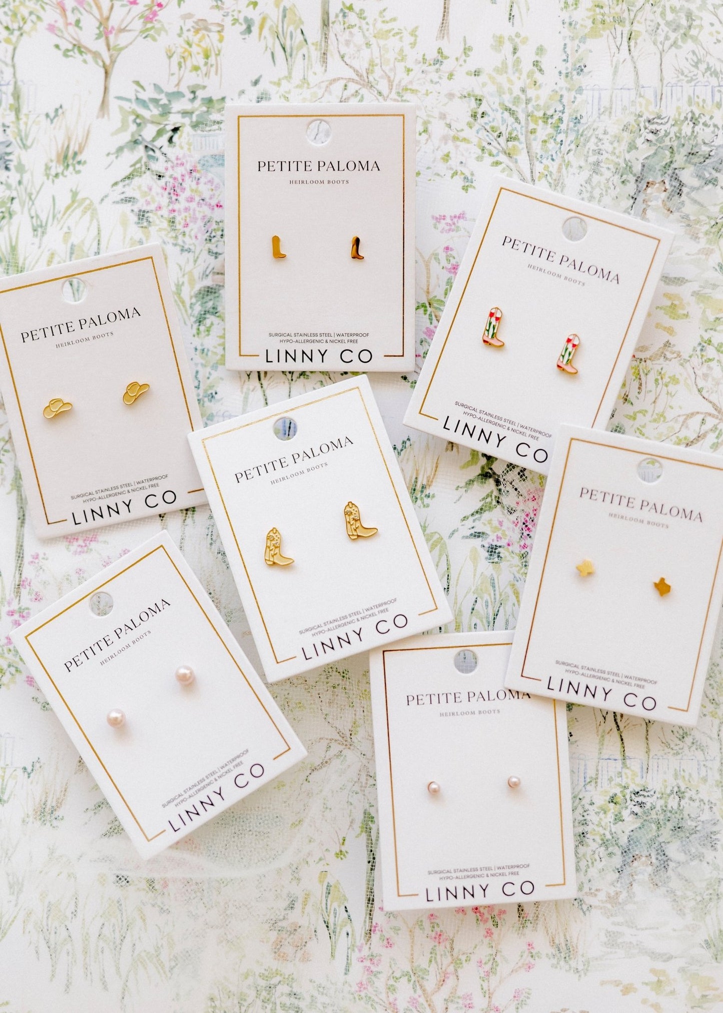 Screwback Stud Earrings - Tulip Cowgirl Boot PREORDER - Shop LINNY CO