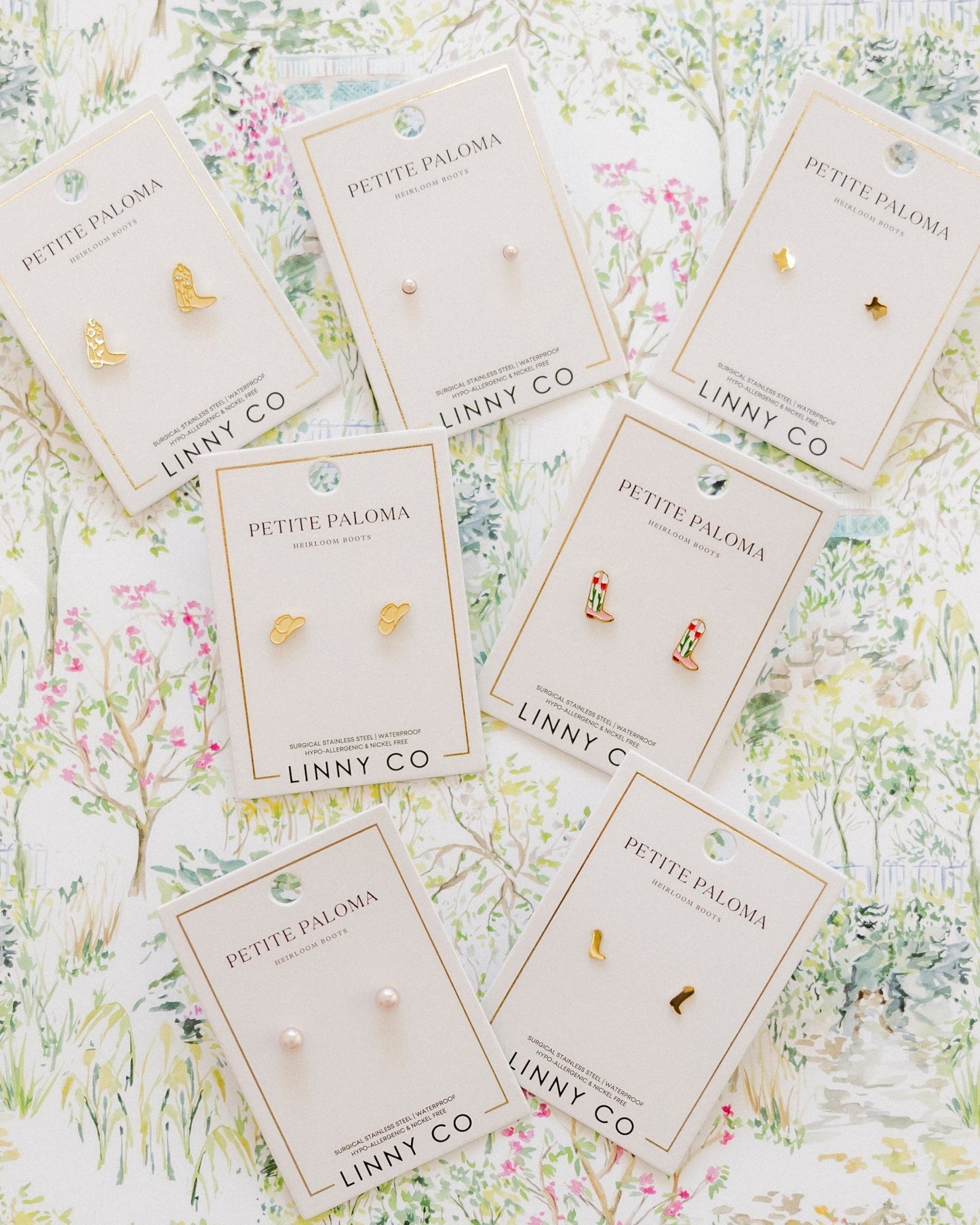 Screwback Stud Earrings - Tulip Cowgirl Boot PREORDER - Shop LINNY CO
